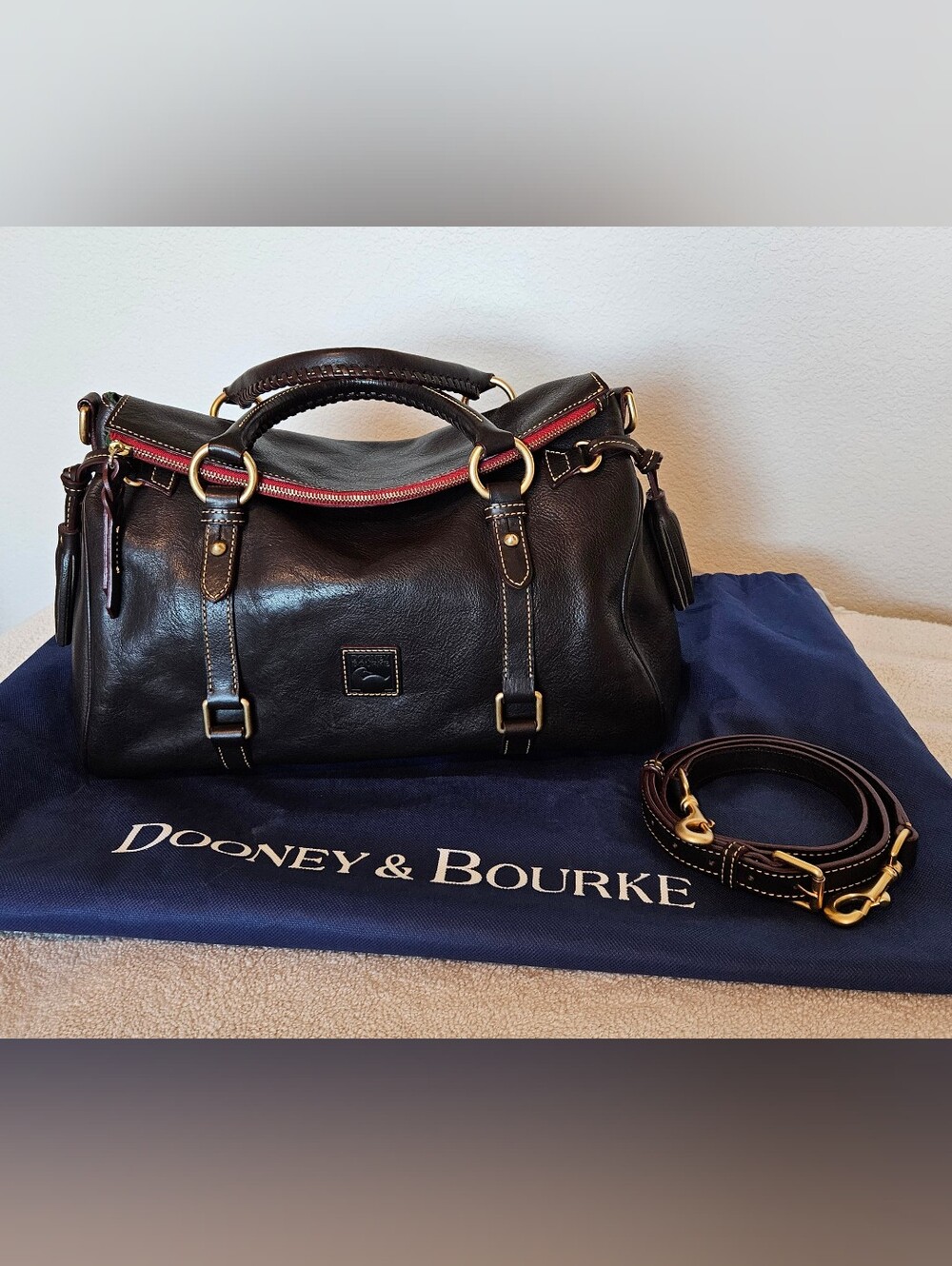 Dooney & Bourke Florentine Satchel - Brown Tmoro - Original Large - Picture 16 of 16